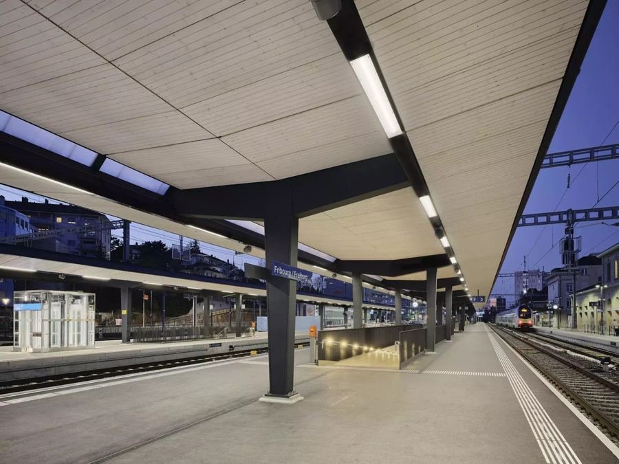 Quai de la gare CFF de Fribourg