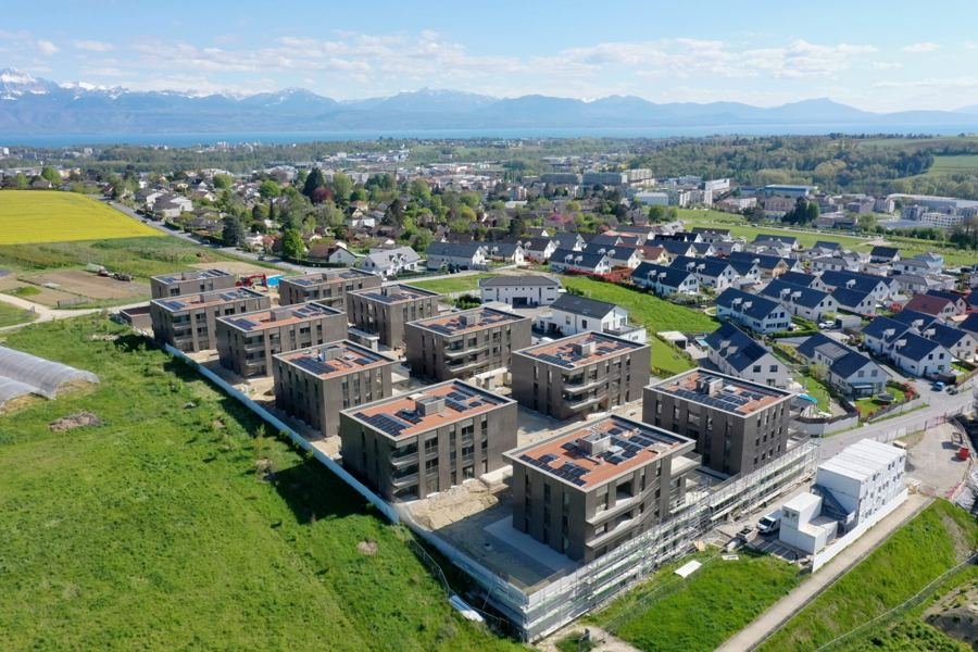 Quartier Panorama à Bussigny, vue aérienne